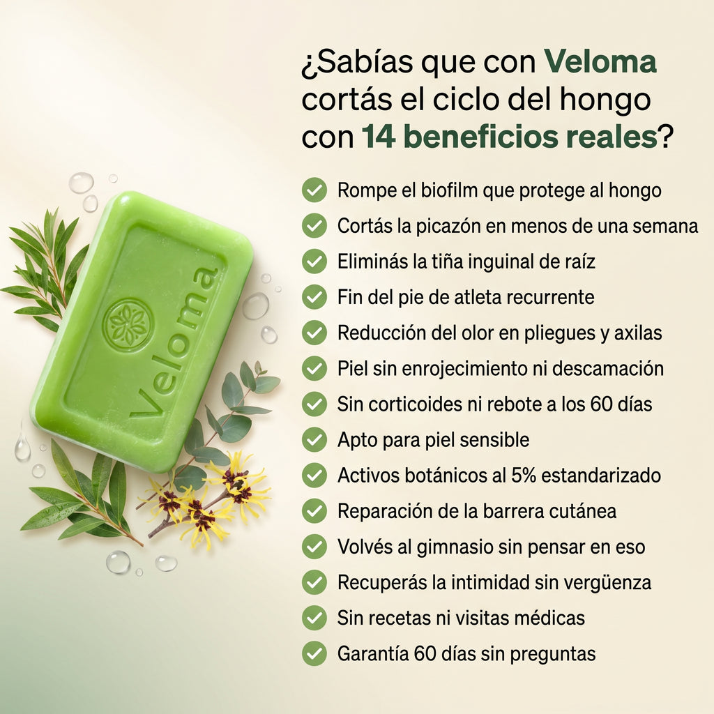Jabón Veloma™ | Formula natural Antimicótica  - Anti Hongos - Antifúngica