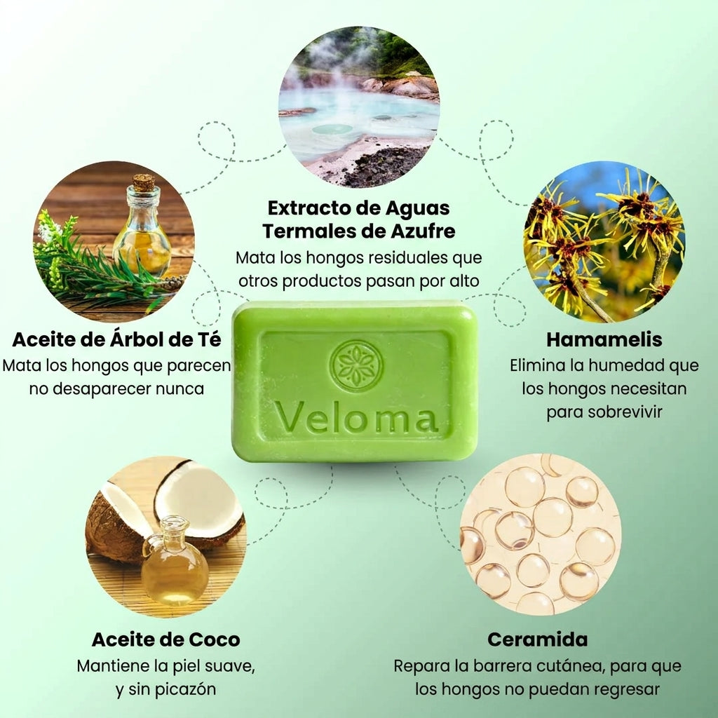 Jabón Veloma™ | Formula natural Antimicótica  - Anti Hongos - Antifúngica